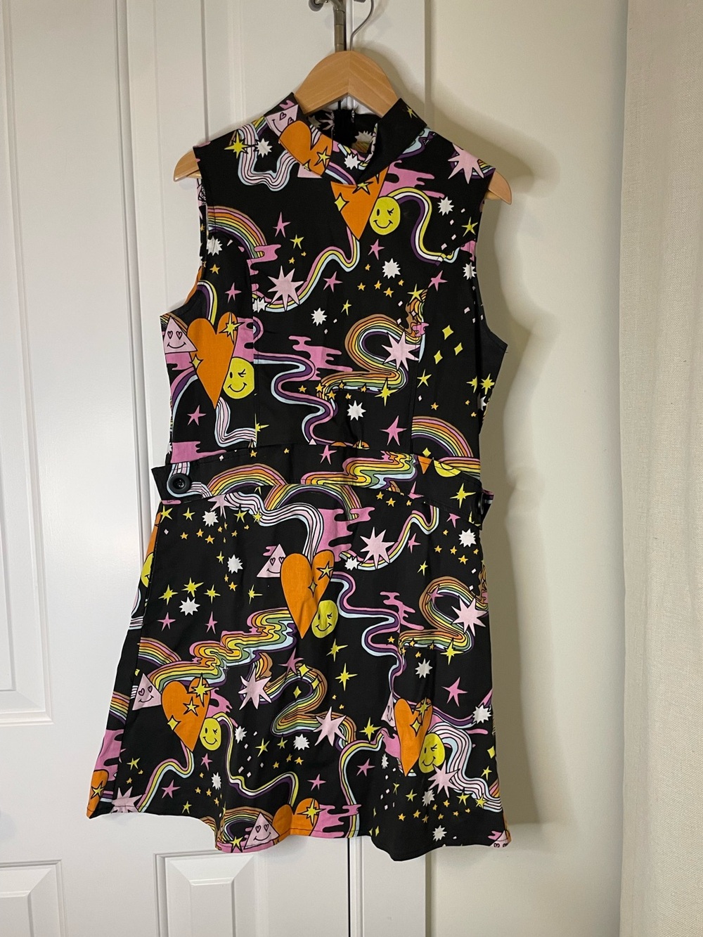 Nooworks Better Days Airliner Dress XS Psychedelic Mini